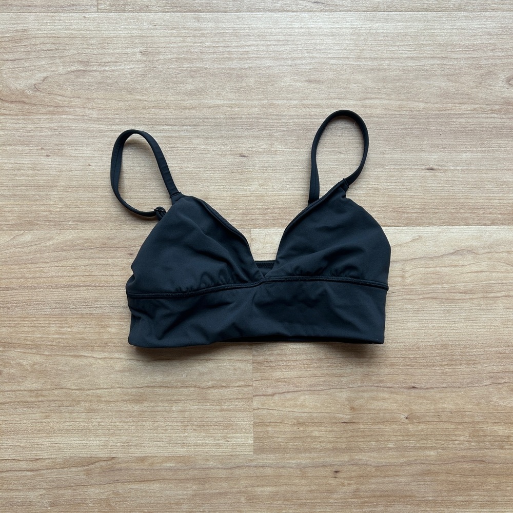Skims Fits Everybody Triangle Longline Bralette (Onyx)